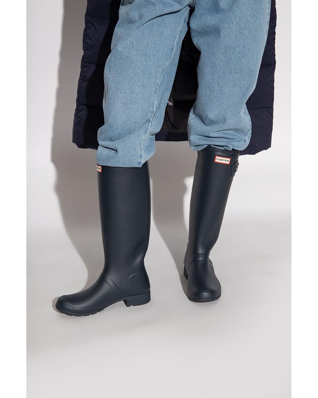 HUNTER 'original Tour Foldable' Rain Boots in Blue Lyst