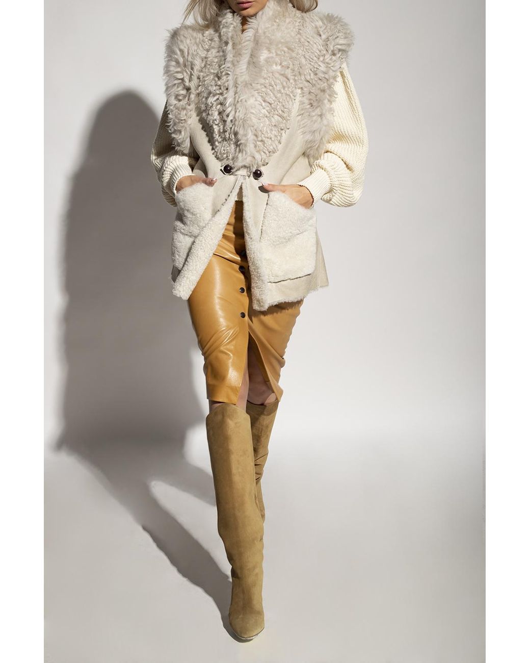 Isabel Marant 'bryana' Shearling Vest in Natural Lyst
