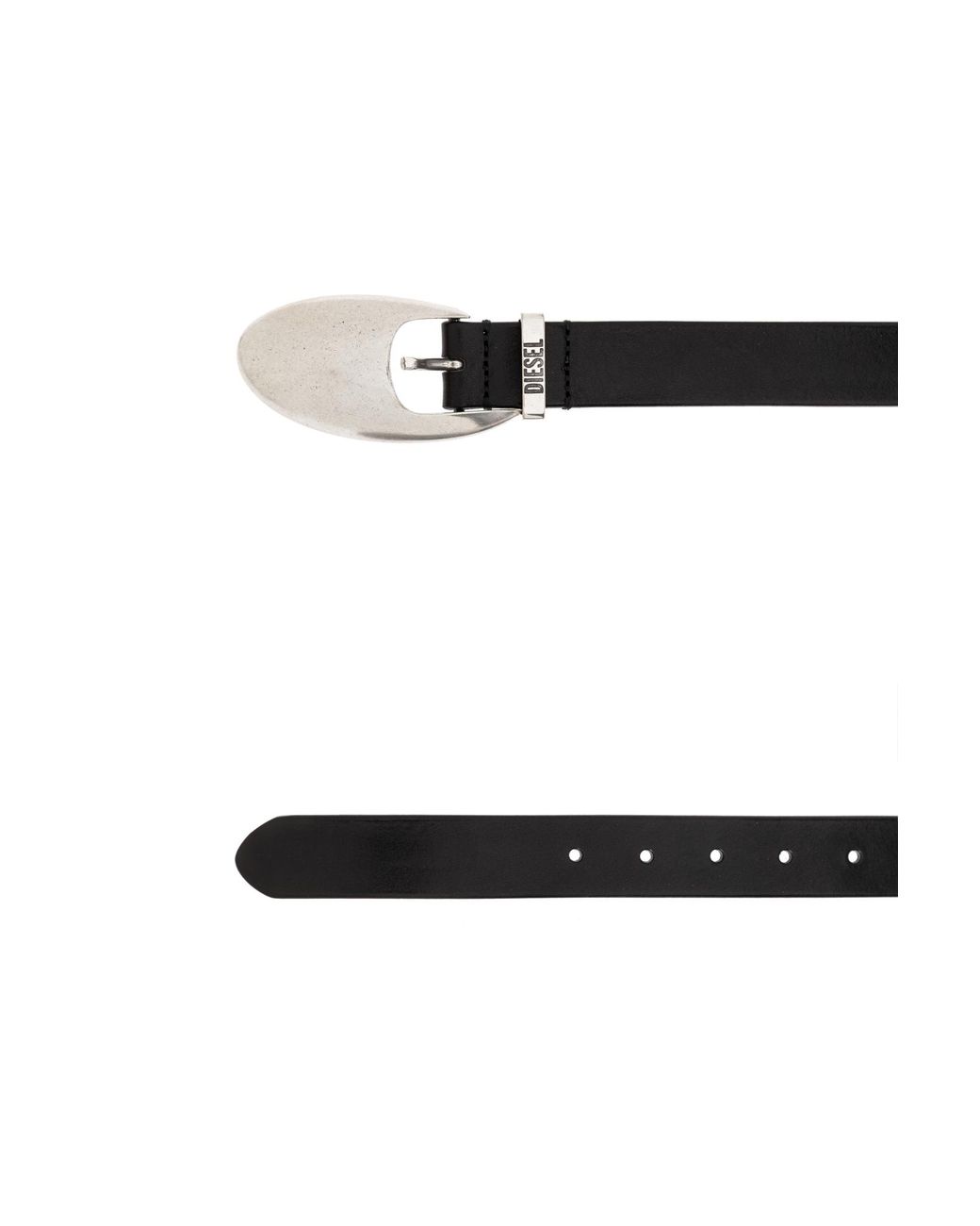 DIESEL Black Leather Belt 'B-Rop 30' for men