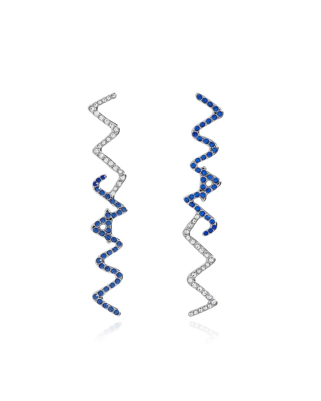Marni White Earrings With Shimmering Crystals