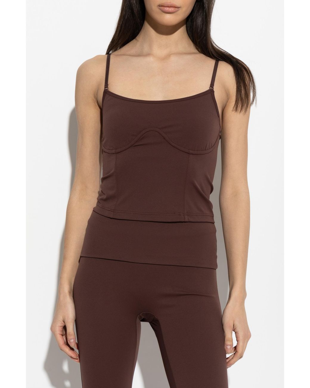 Rethinkit Studios Brown Spaghetti Strap Top