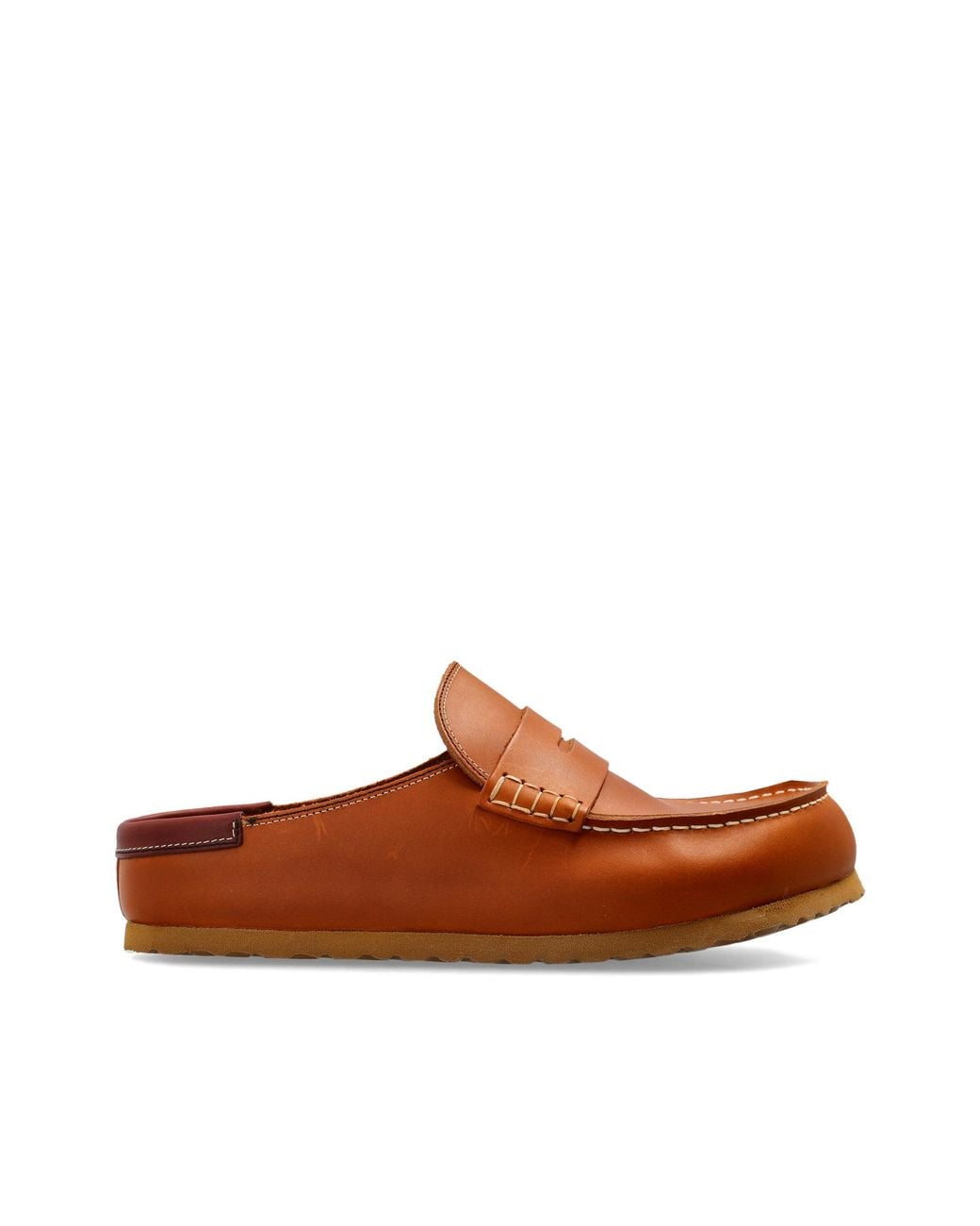 Birkenstock Brown 'Naples Wrapped Double Stitch' Shoes for men