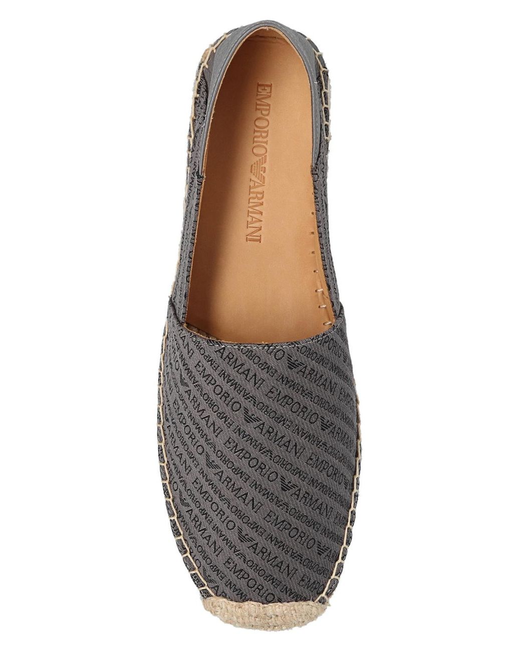Emporio Armani Espadrilles With Logo in Gray for Men | Lyst