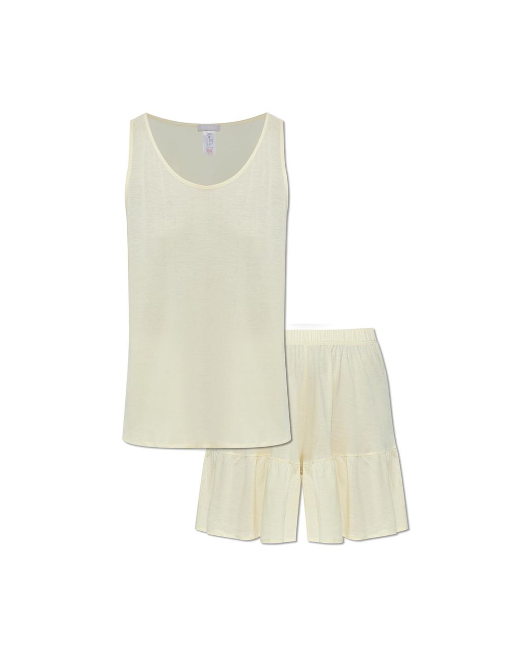Hanro White Two-Piece Pajamas From The "Isabella" Collection