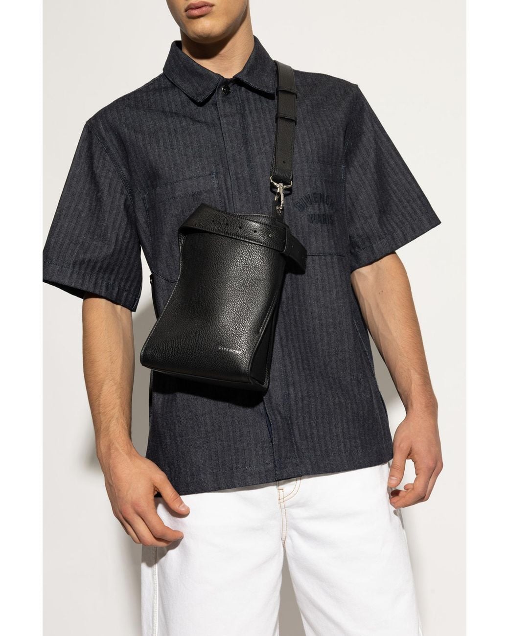 Givenchy Black Shoulder Bag 'Belted Small' for men