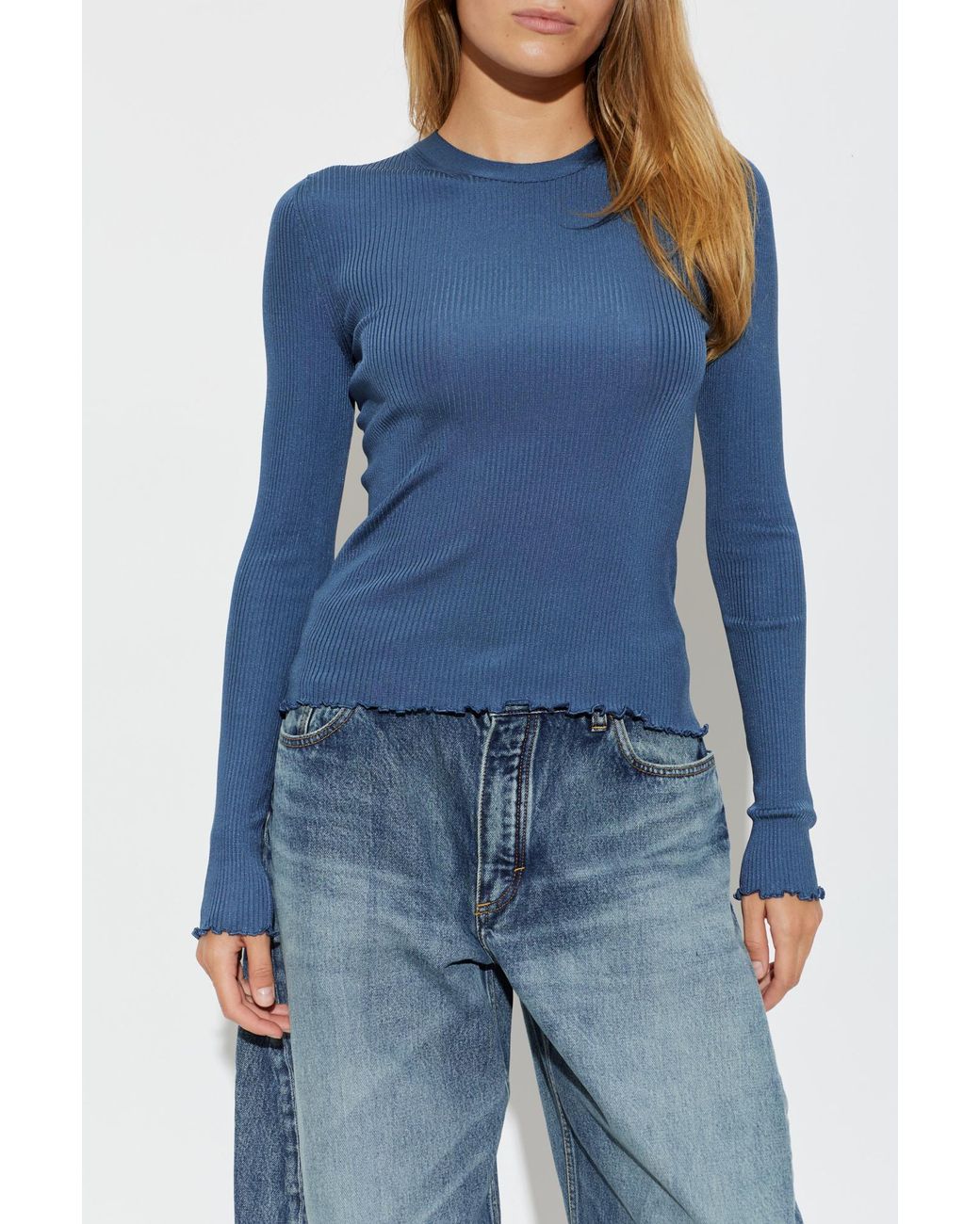 Alaïa Blue Silk Top