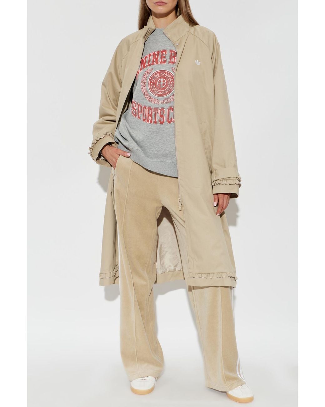 Adidas Originals Natural Trousers With Logo