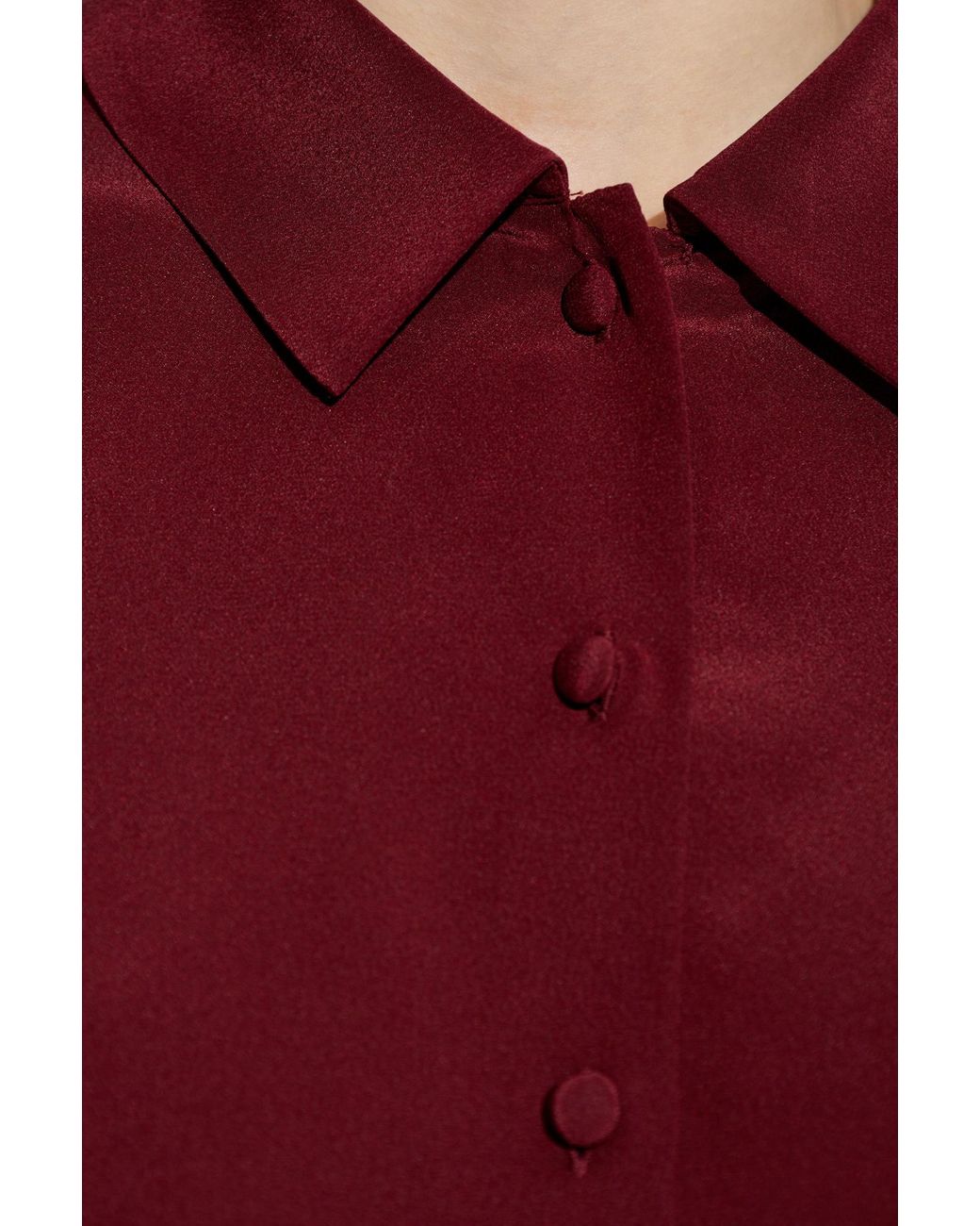 FRAME Red Silk Top