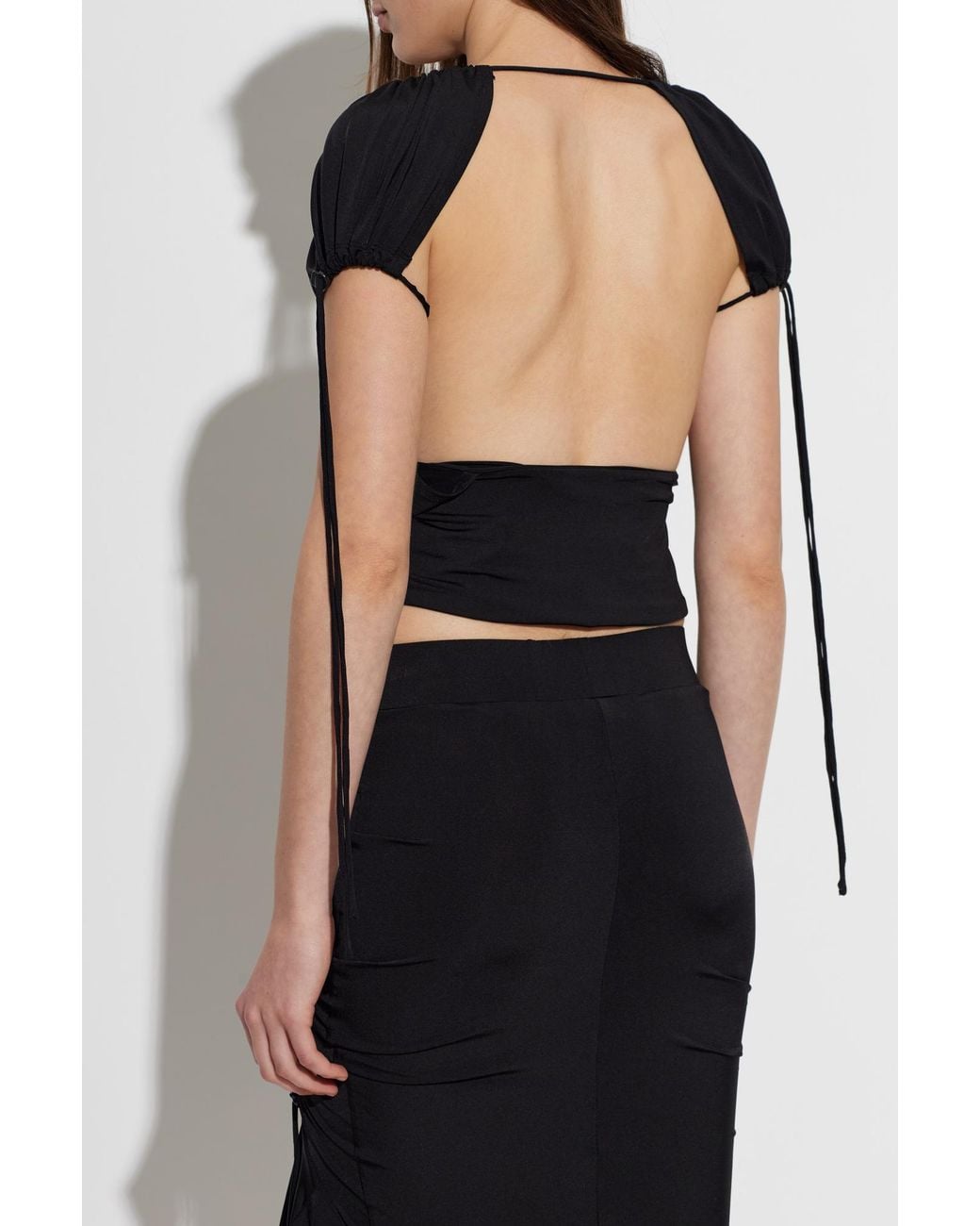 KNWLS Black 'Cu' Top