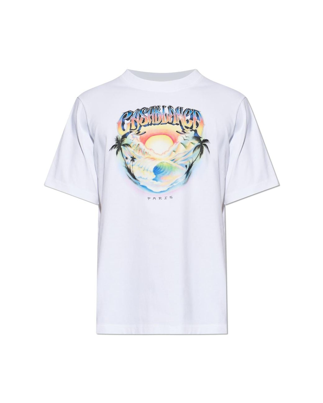 Casablanca White T-Shirt With Colorful Print for men