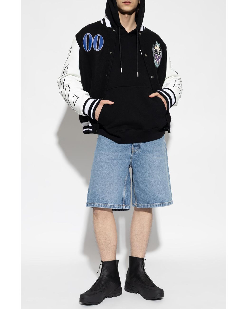 Off-White c/o Virgil Abloh Black Insulated 'Bomber' Jacket for men