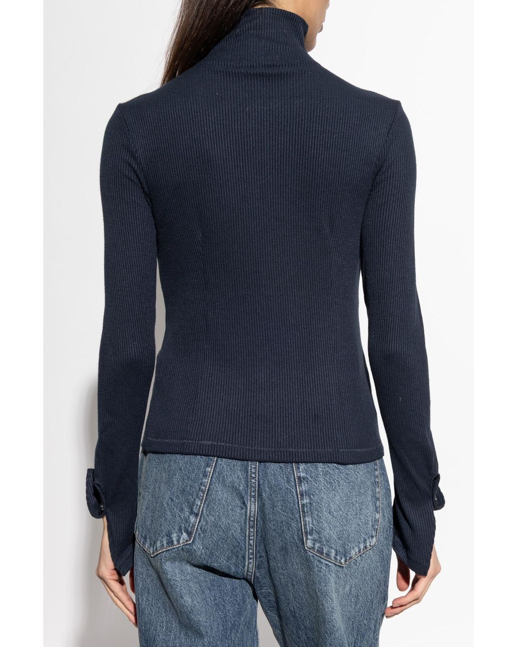 Rag & Bone Blue Ribbed Turtleneck