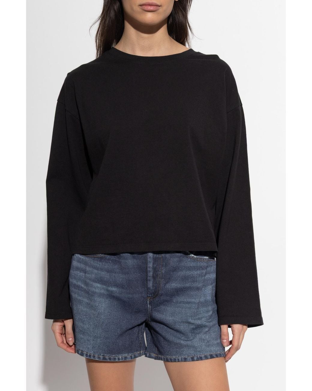 Rag & Bone Black Long-Sleeve Top