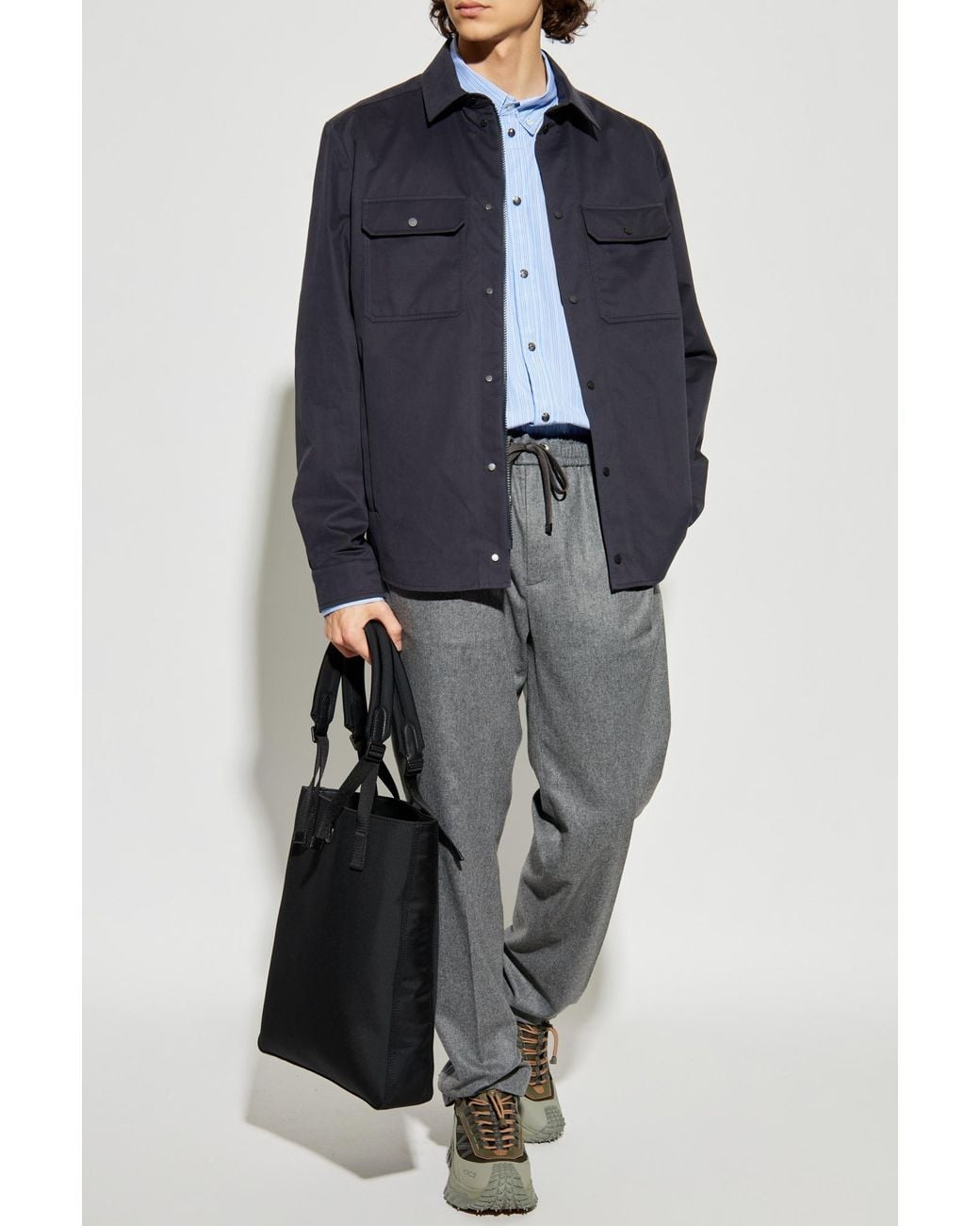 Moncler Blue Shirt for men