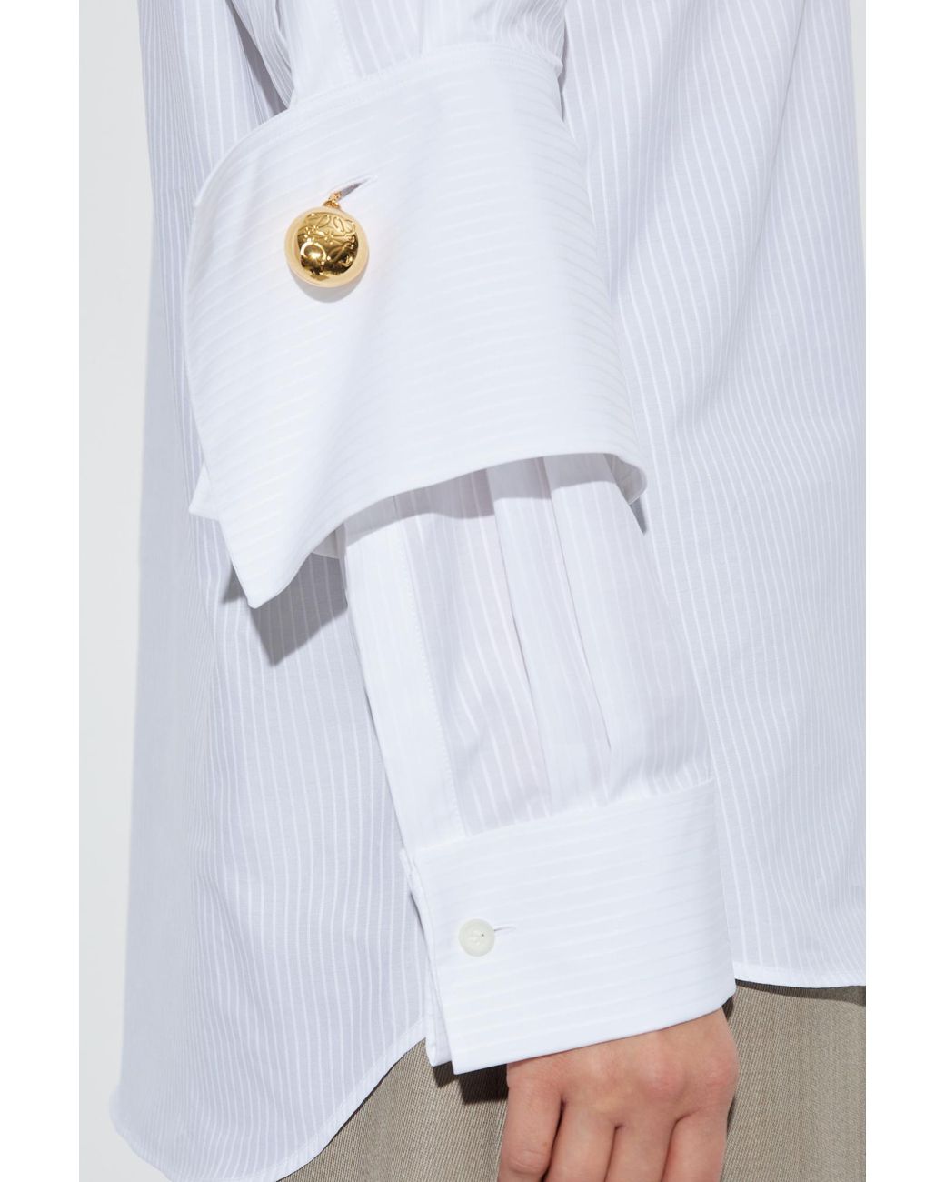 Loewe White Shirt With Double Cuffs