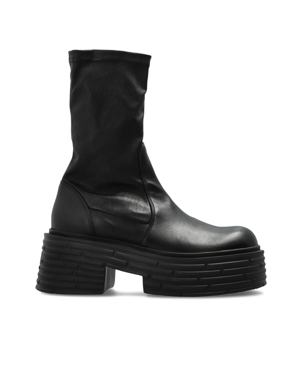 Agl Attilio Giusti Leombruni Black Platform Ankle Boots 'Lignes'