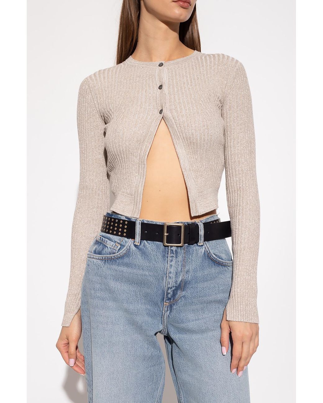 AllSaints lexi Cardigan in Natural Lyst UK