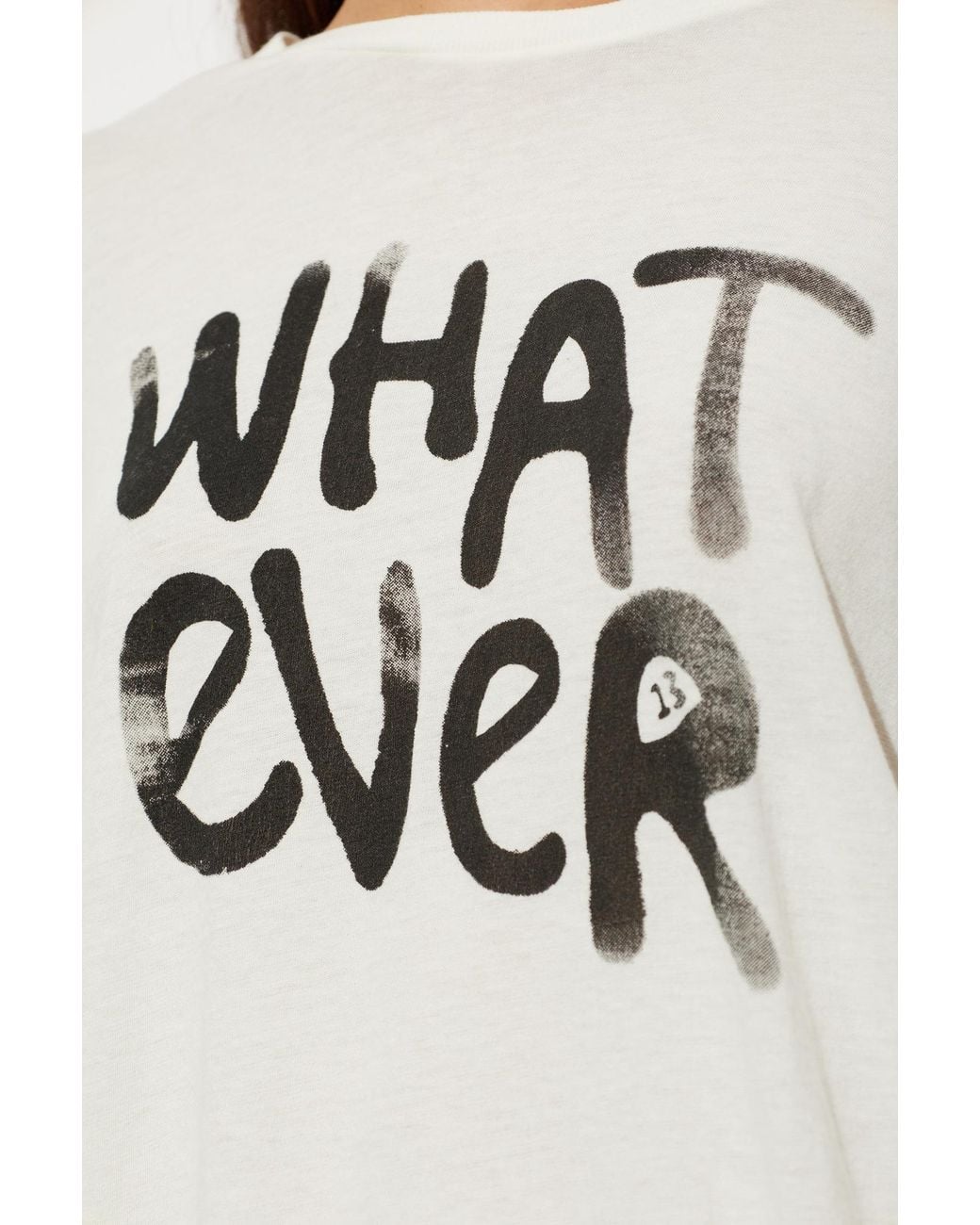 R13 White T-Shirt With Print