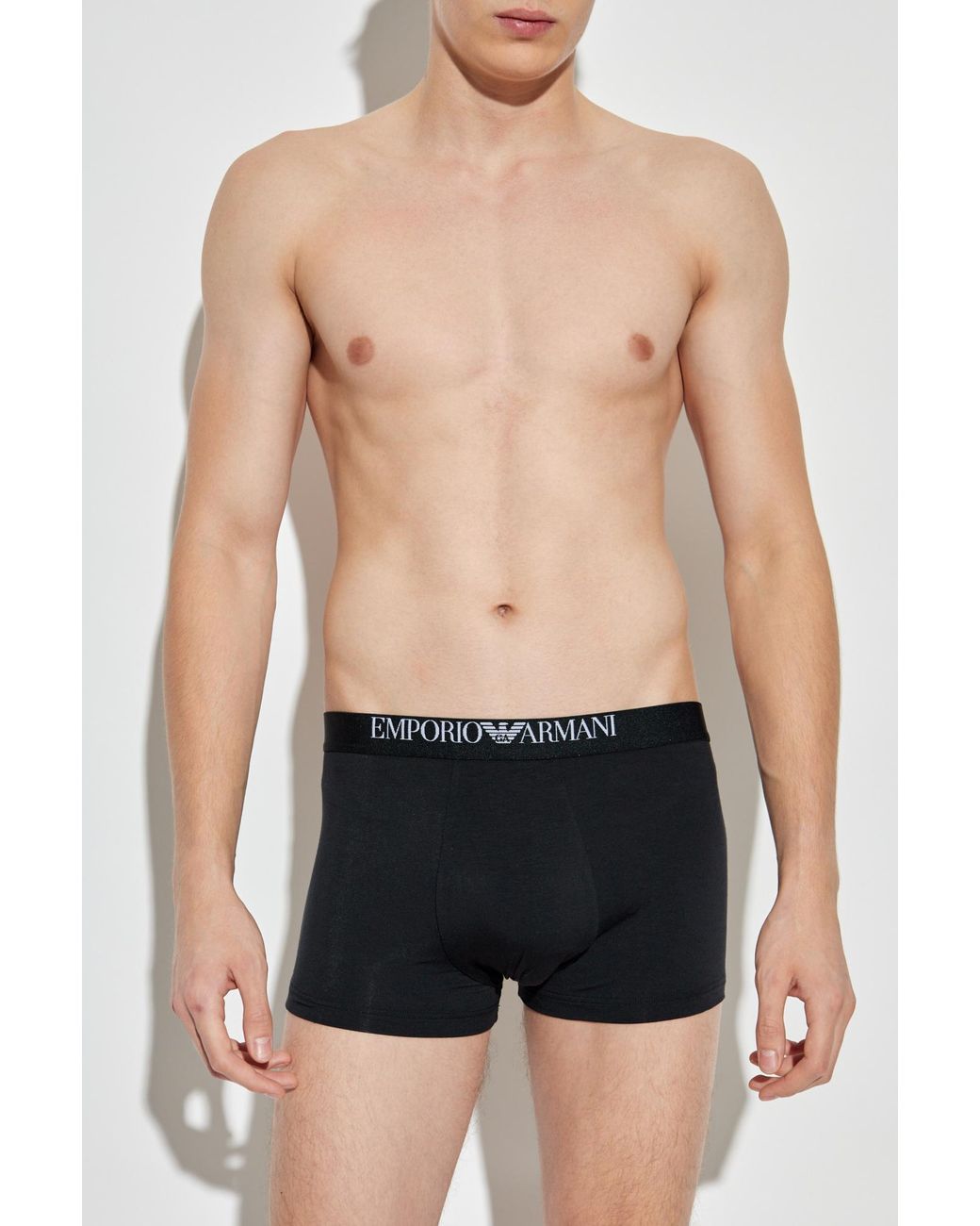 Emporio Armani Black 2-Pack Of Boxers for men