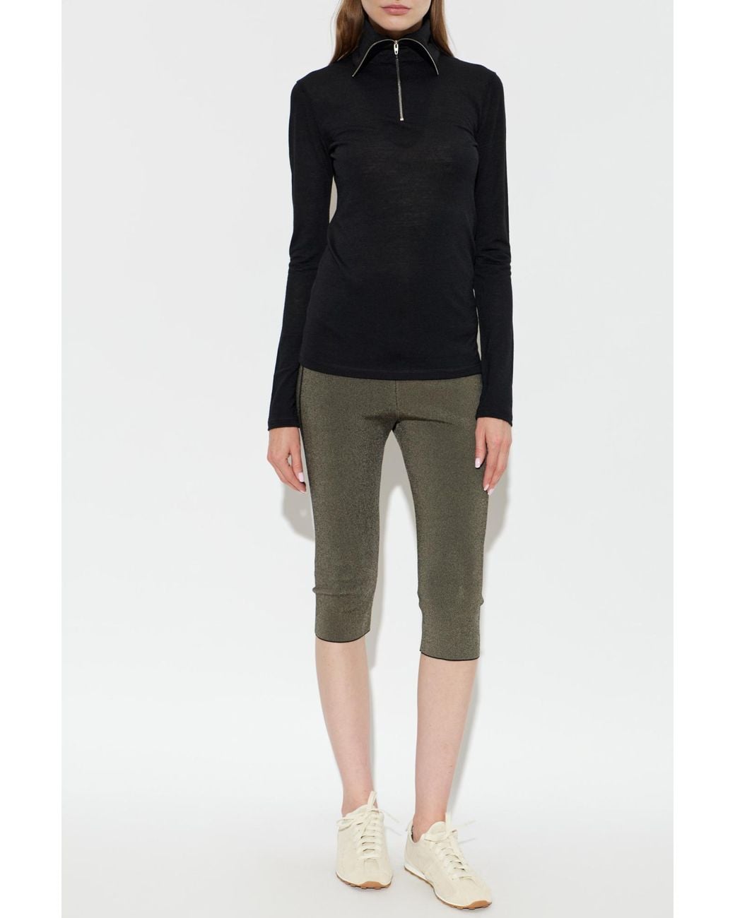 Jil Sander Black Top With A Turtleneck