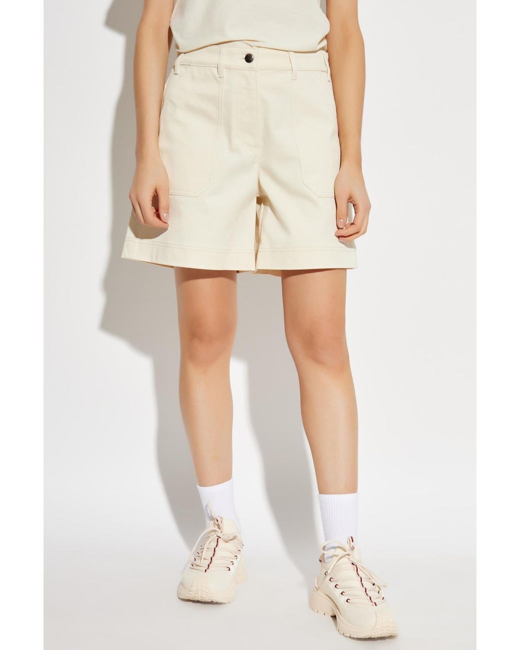 Moncler Natural Shorts With Pockets