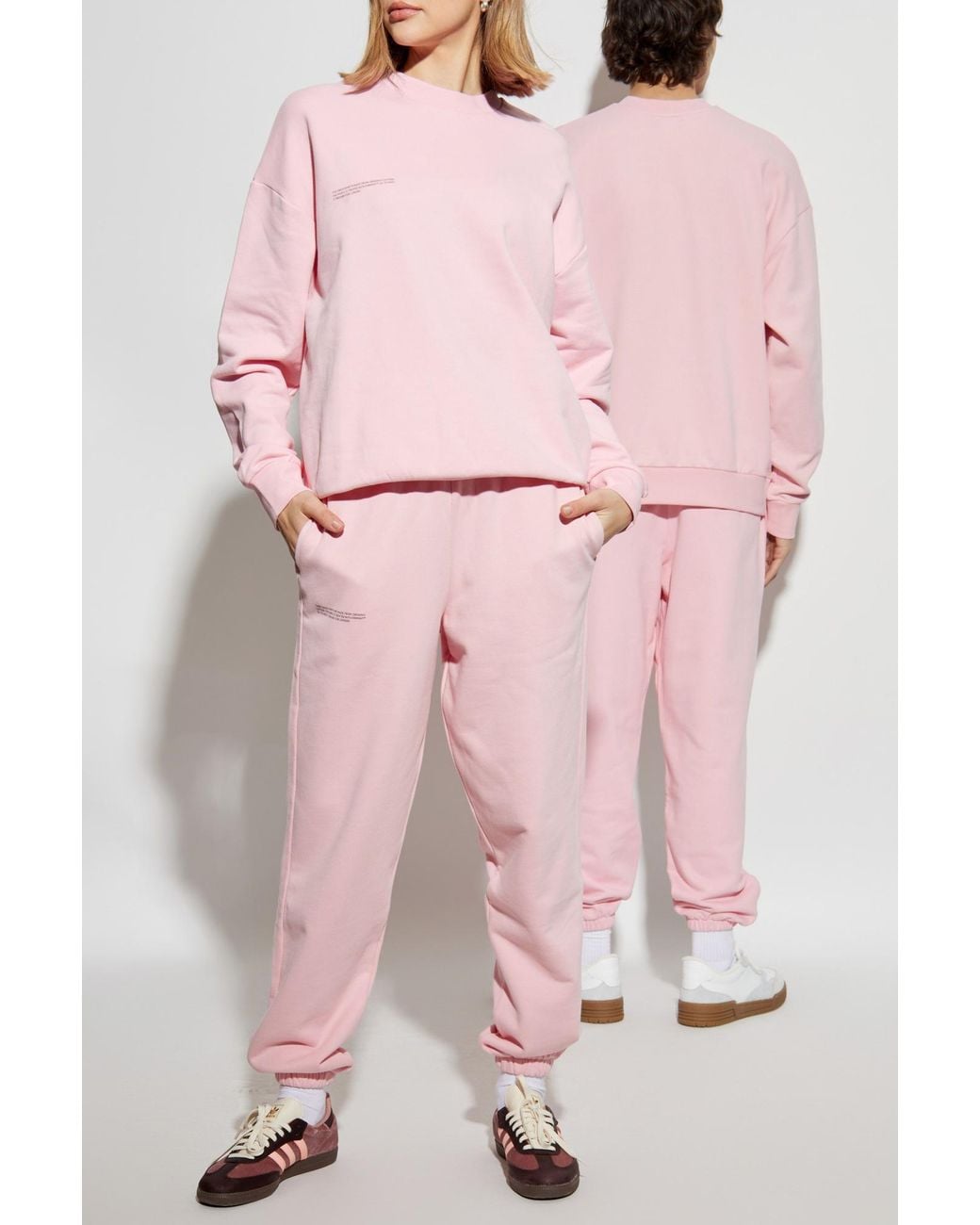 PANGAIA Pink Sweatpants With Logo