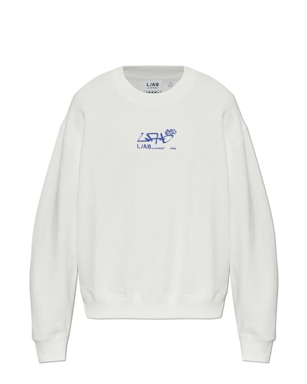 LAB C.O. OFF WHITE White Sweatshirt With Printed Logo for men