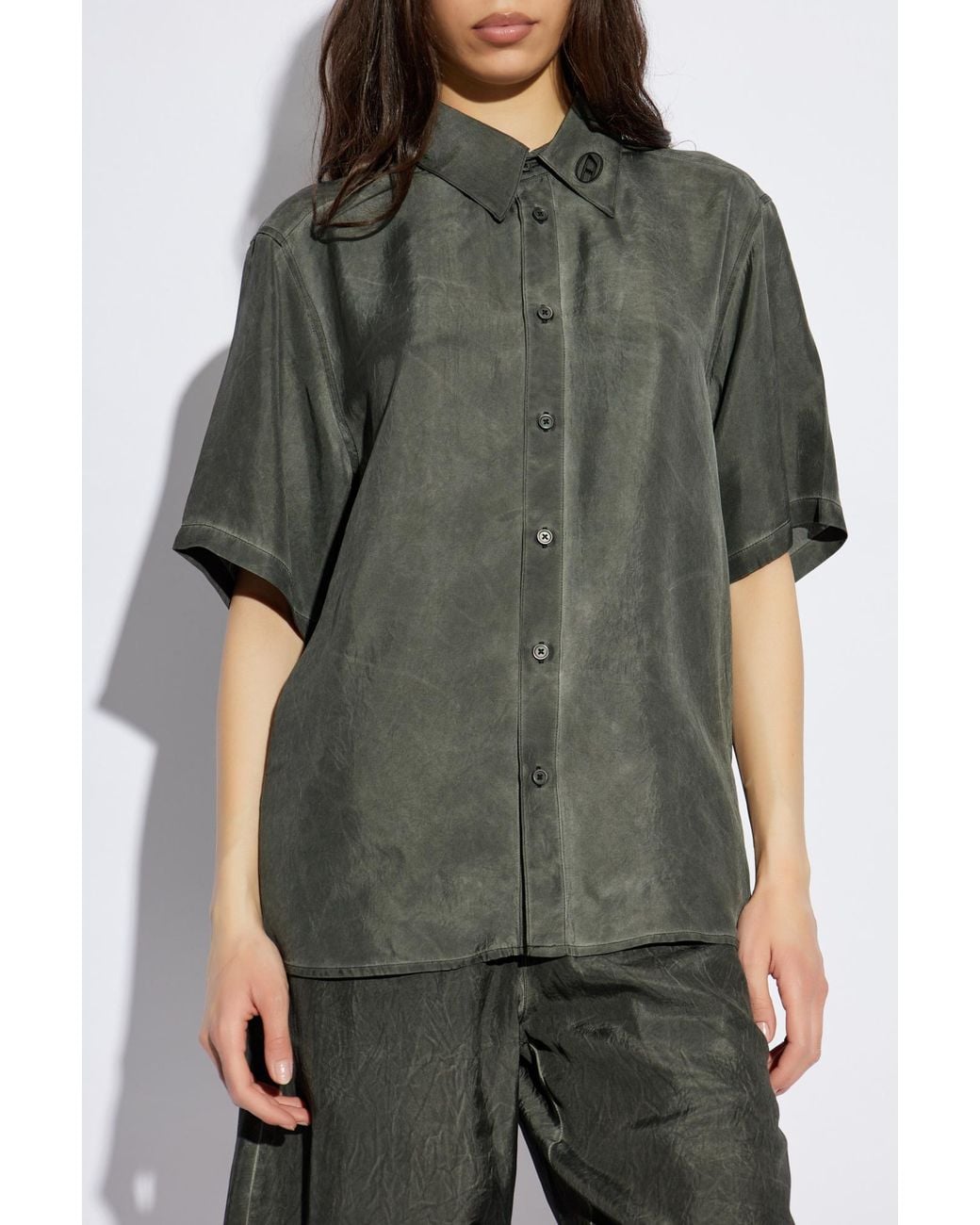 DIESEL Gray Shirt S-Leon-Short