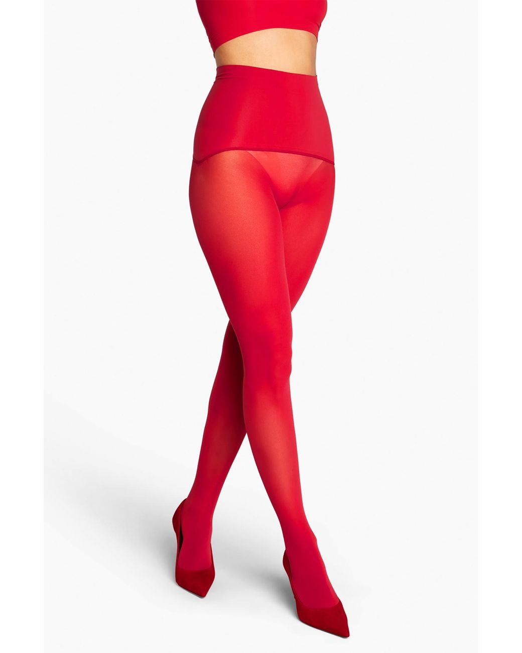 Heist Studios White "The Sixty Opaque" Tights