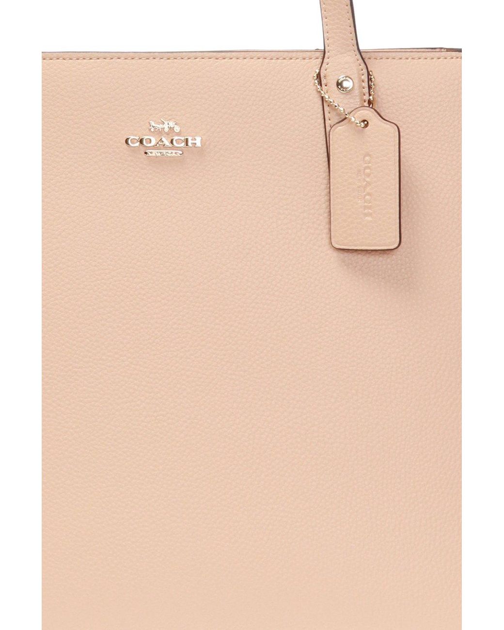 Coach beige shop tote bag