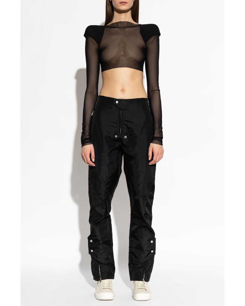 Rick Owens Black Trousers With Belt