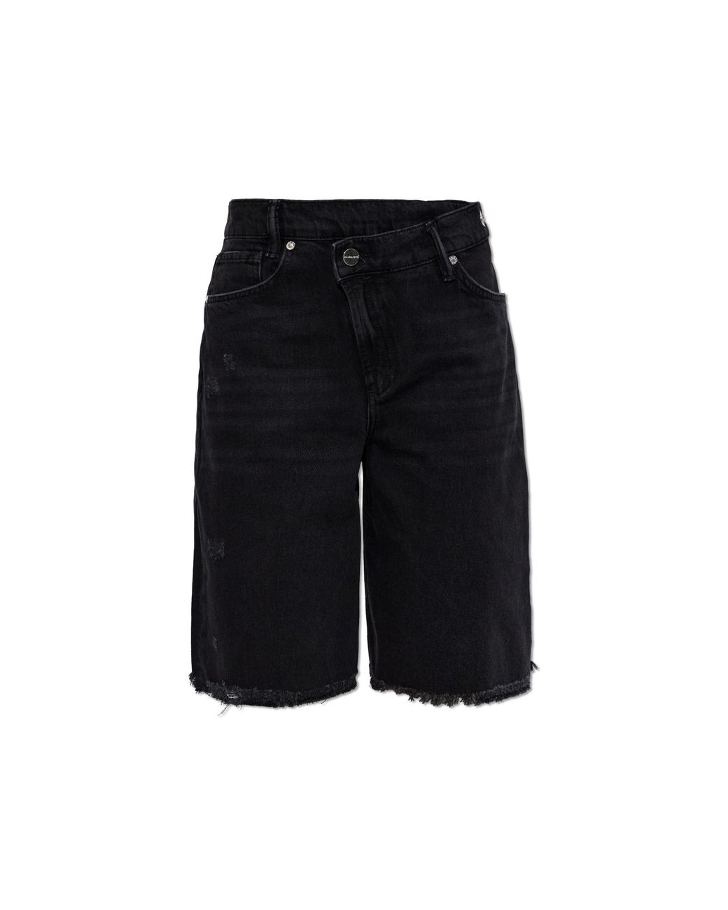 AllSaints Black 'Aki' Denim Shorts
