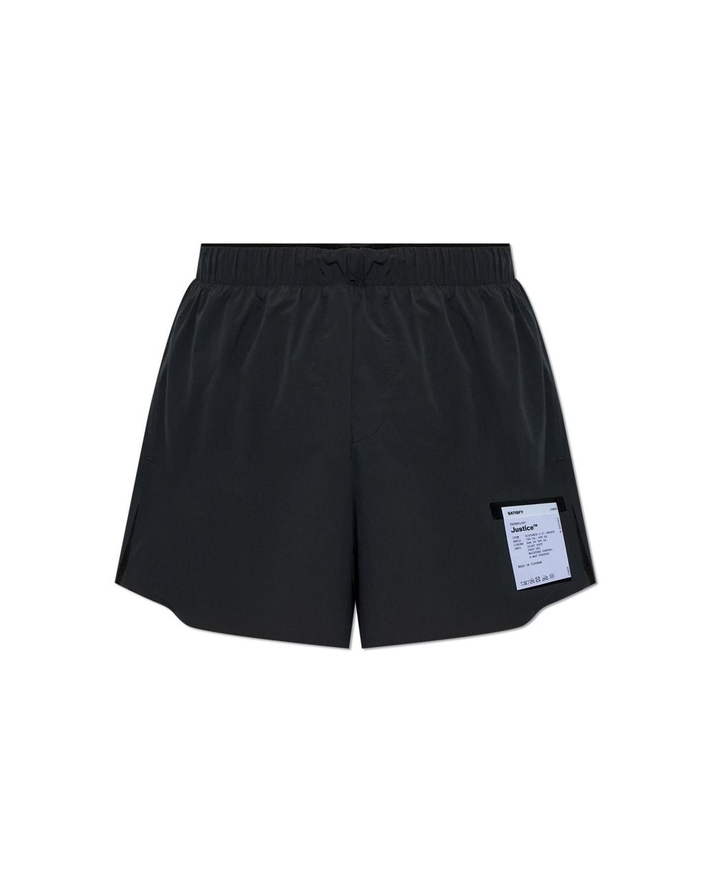 Satisfy Black Training Shorts With Logo for men
