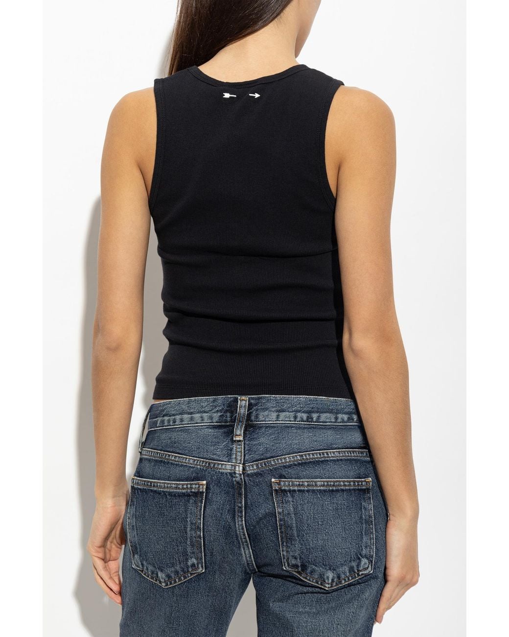 The Upside Black Cotton Tank Top 'Charli'