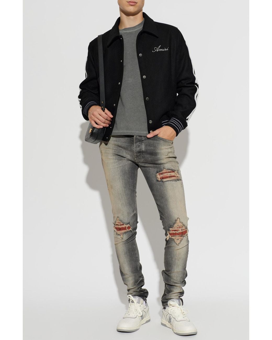 Amiri Gray Jeans With 'Vintage' Effect for men