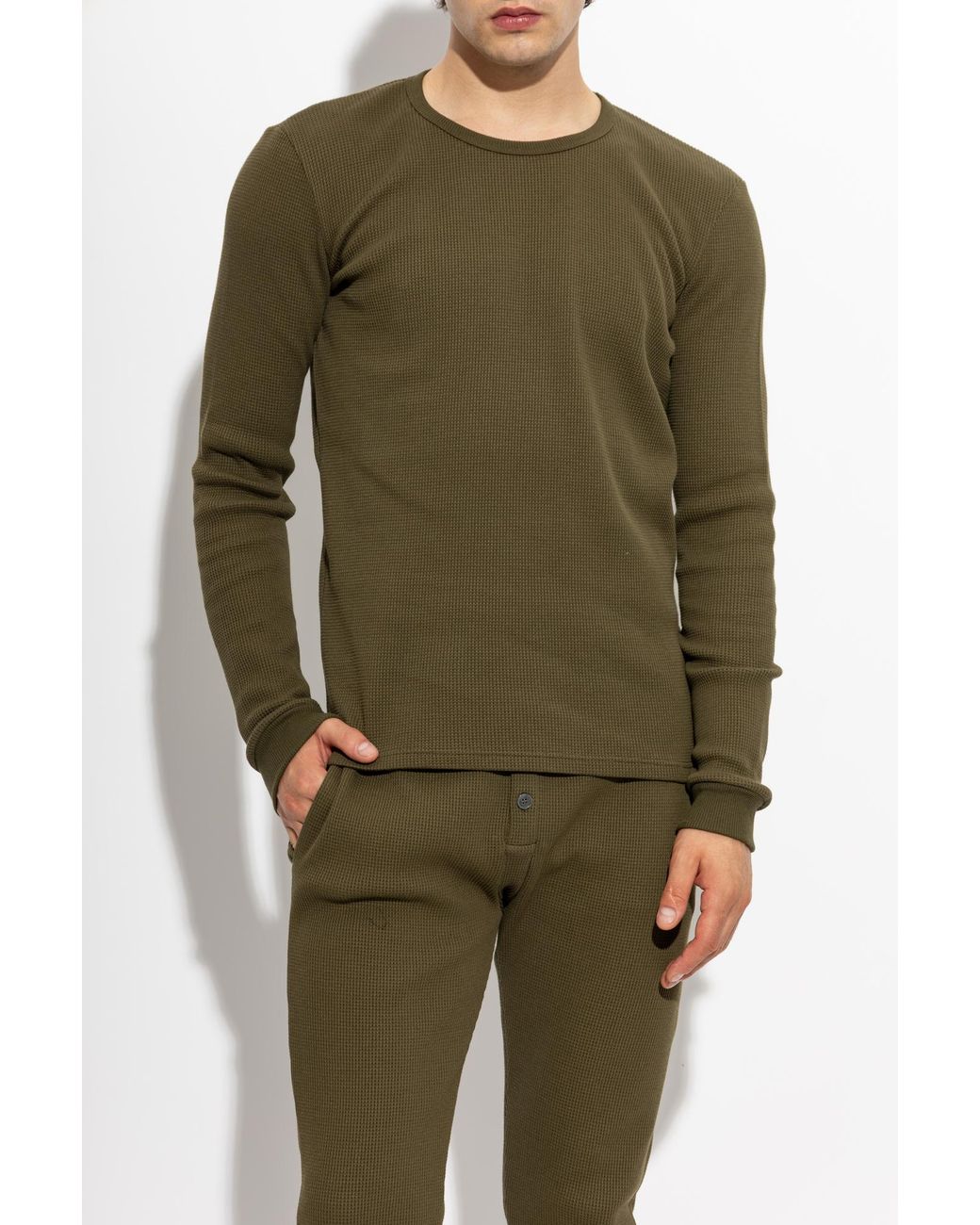 MM6 by Maison Margiela Green T-Shirt From The 'Underwear' Line for men