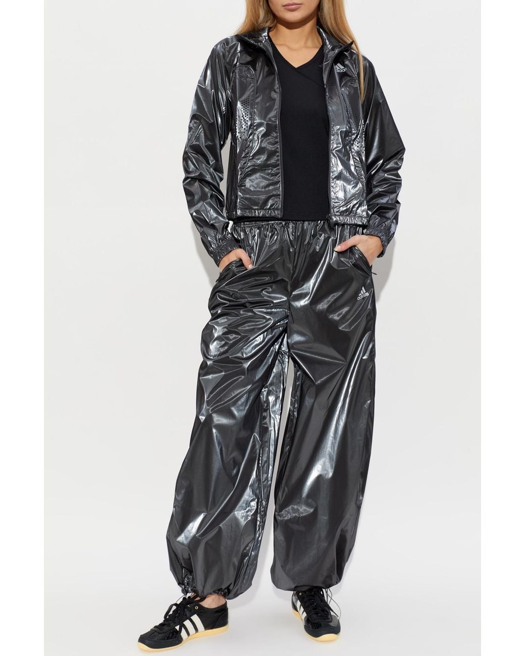 Adidas Originals Black Pants With Drawstring Cuffs