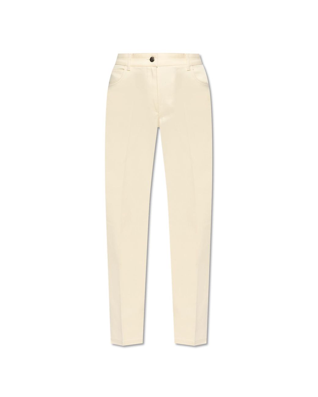 Moncler White Cotton Trousers