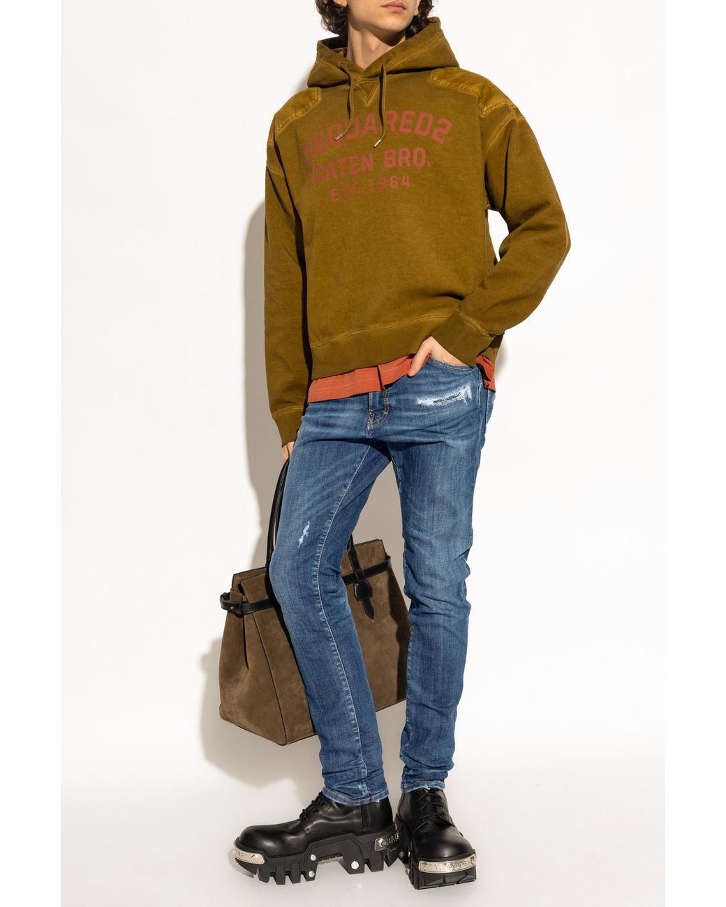 DSquared² Natural Sweatshirt With Print for men