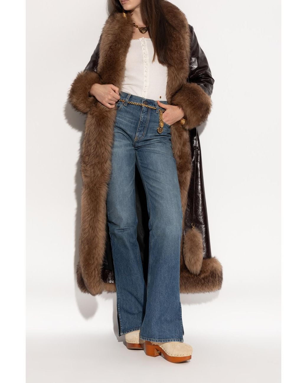 Chloé Natural Heeled Clogs 'Jeannette'