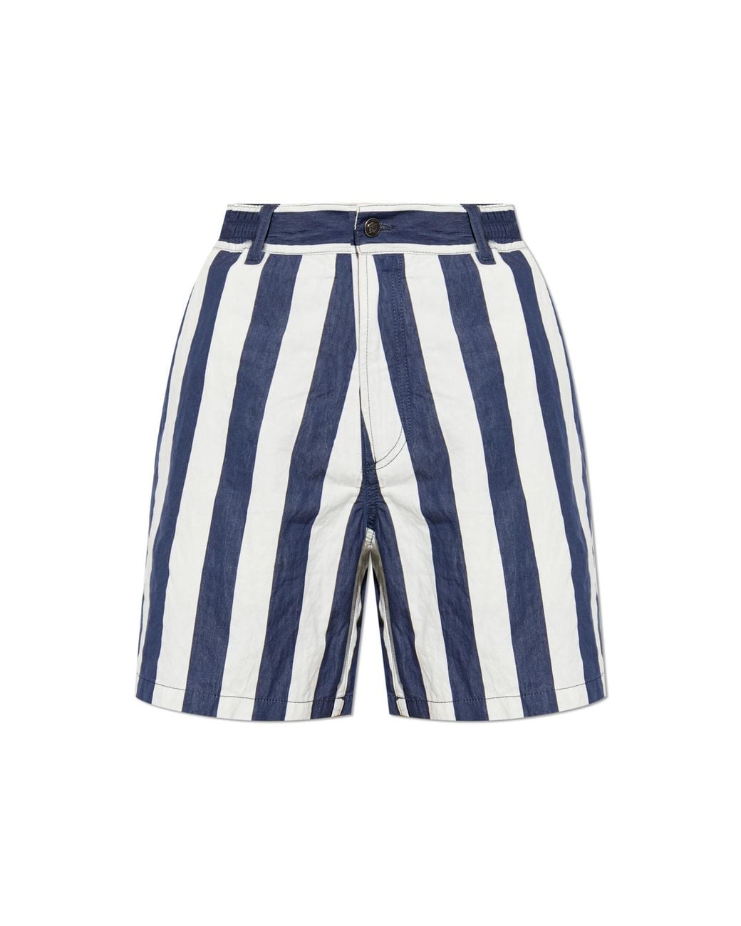 Versace Blue Striped Pattern Shorts for men