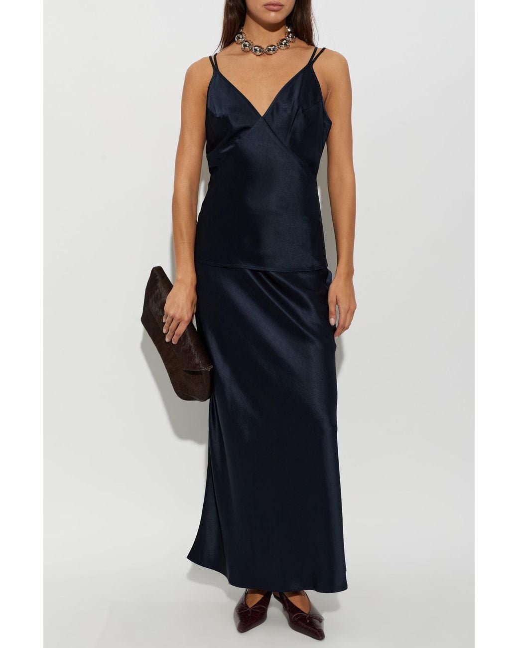 Anine Bing Blue 'Bar Maxi' Skirt