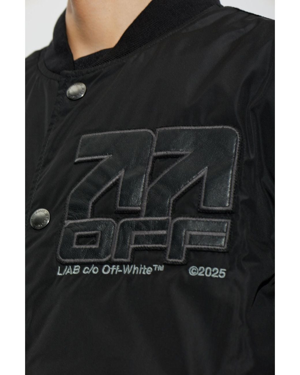 LAB C.O. OFF WHITE Black 'Bomber' Jacket for men