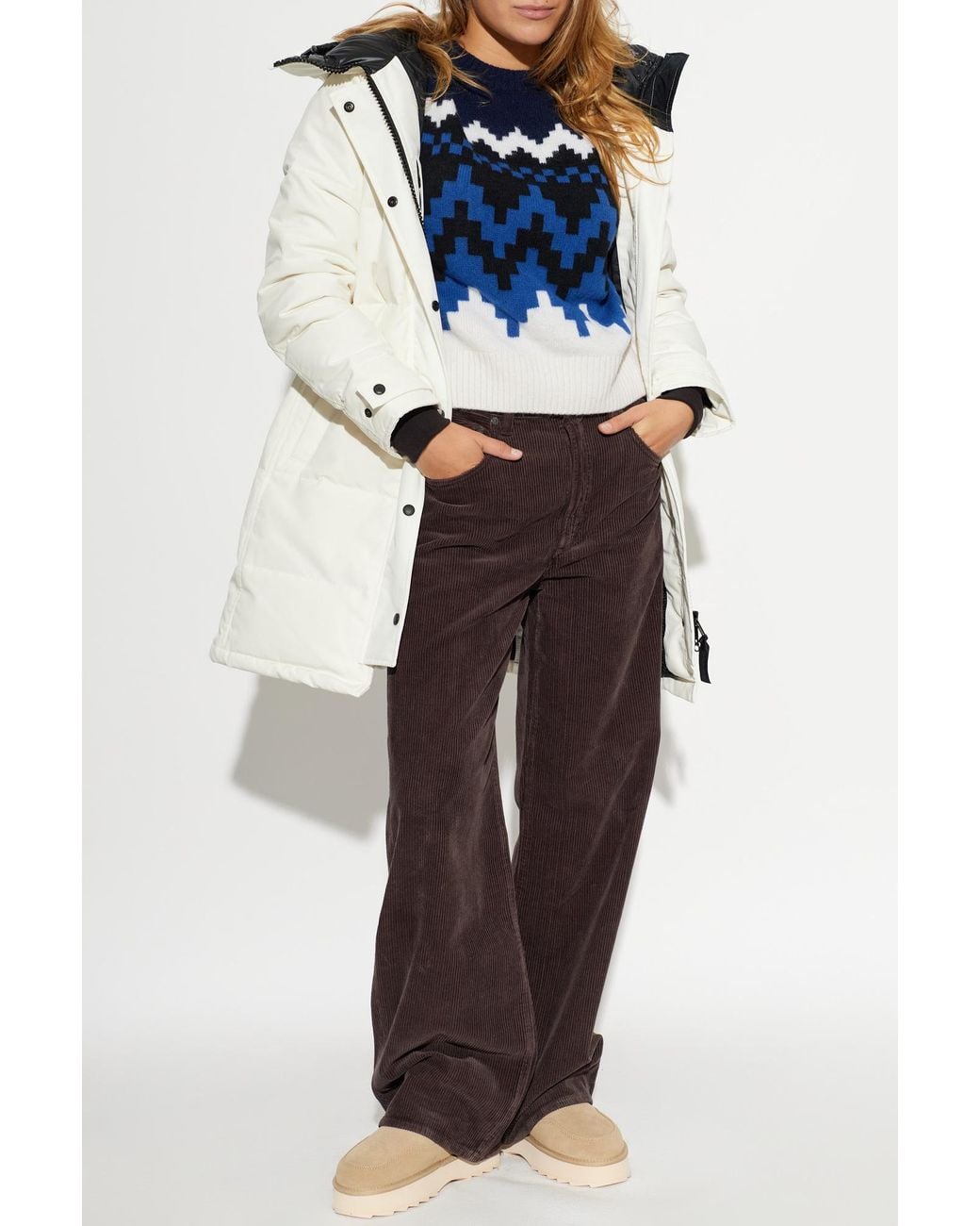 Canada Goose White 'Shelburne' Puffer Jacket