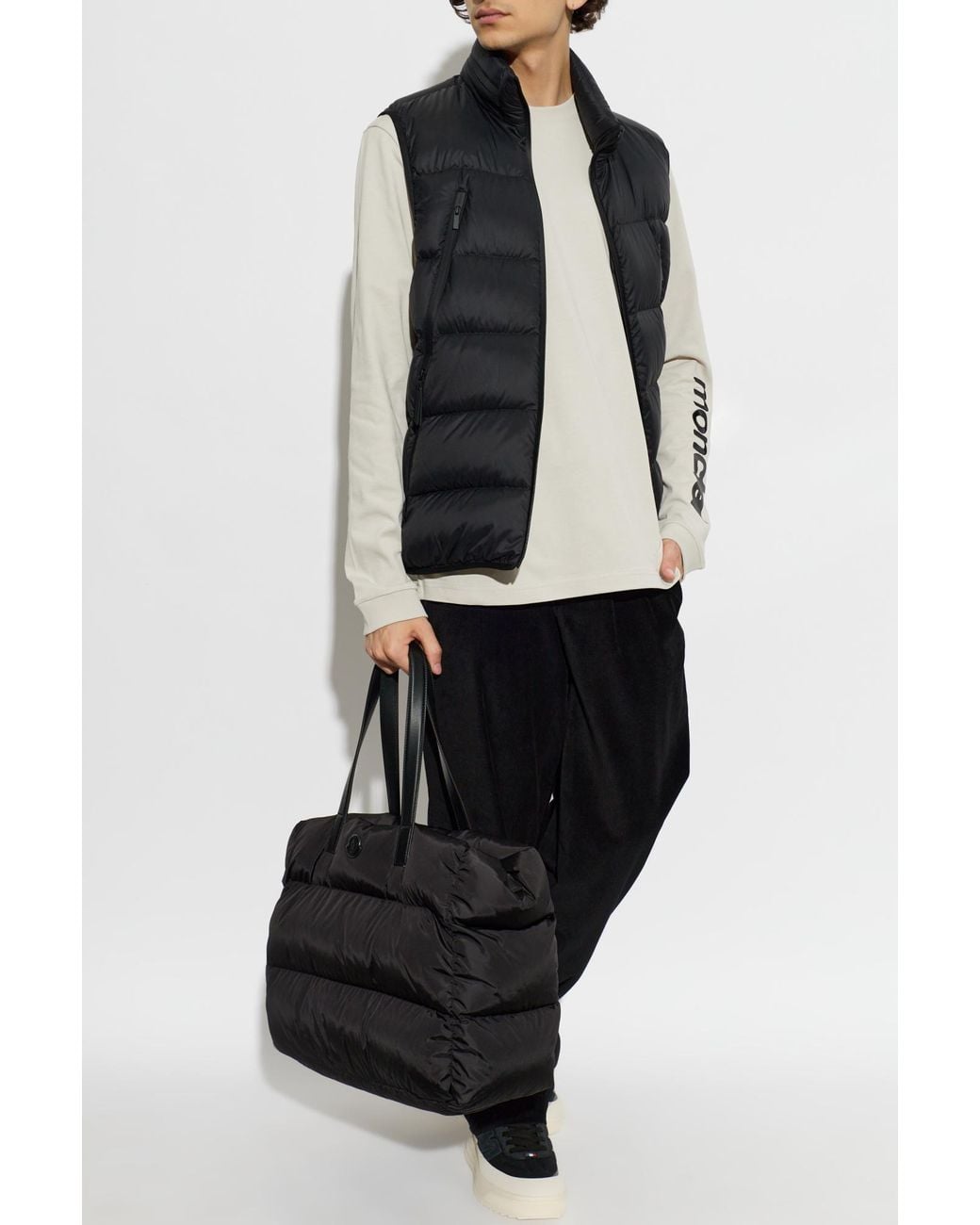 Moncler Black Corduroy Trousers for men