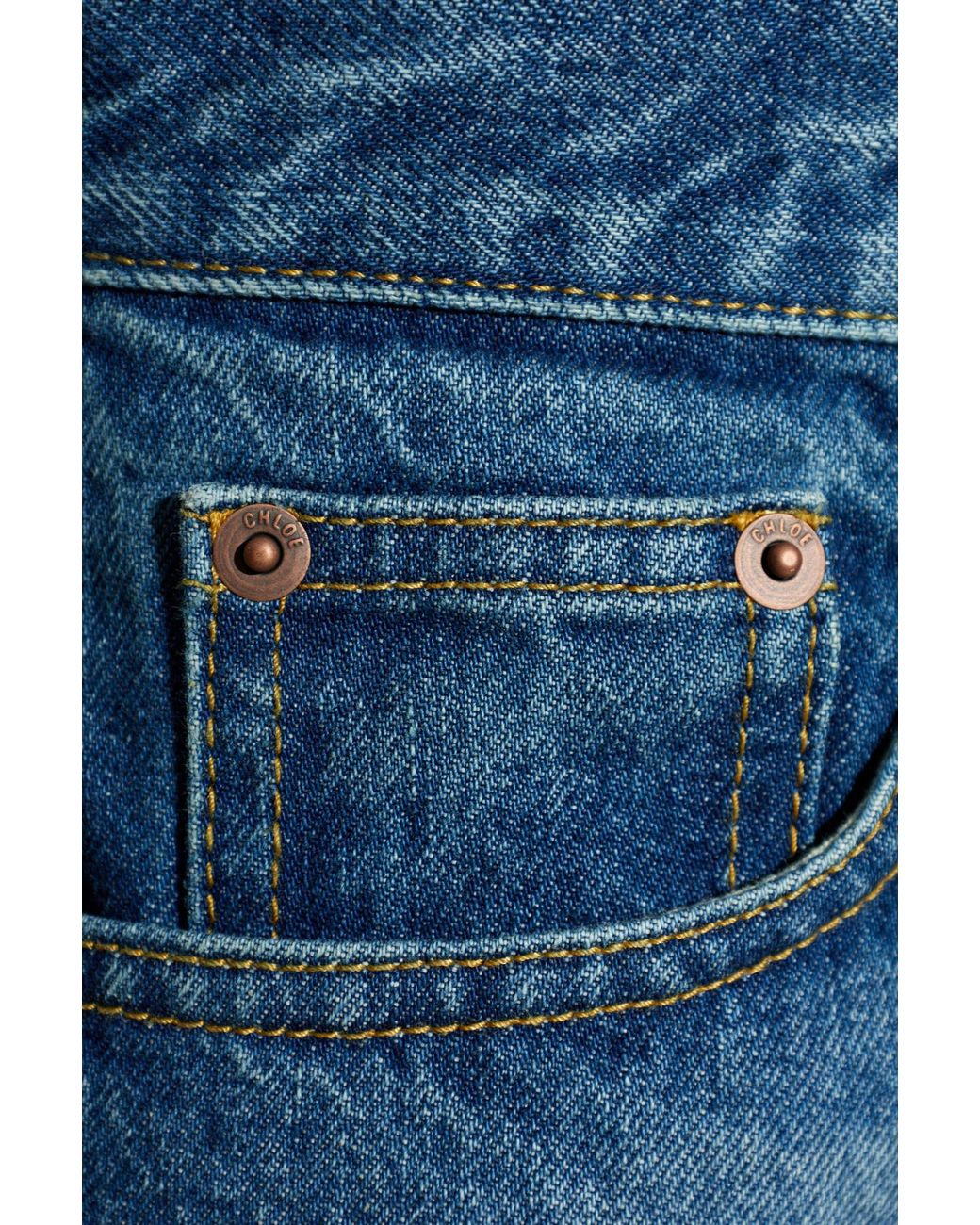Chloé Blue Jeans With Logo