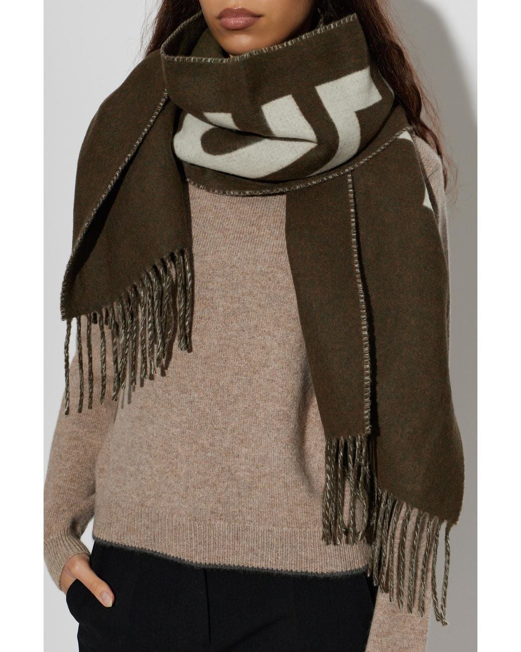 Jacquemus Black Wool Scarf