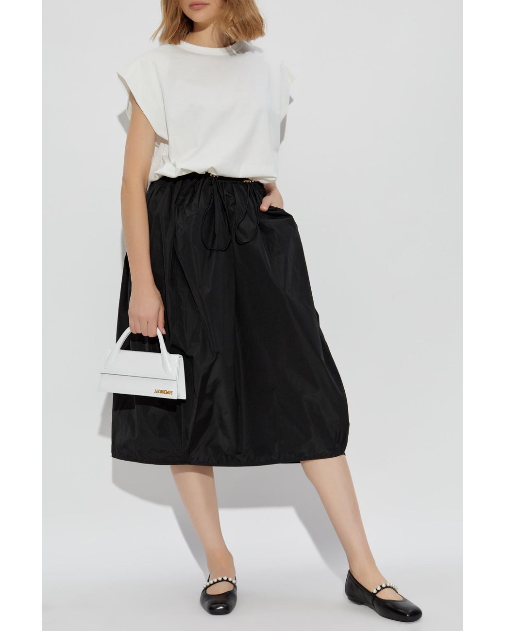 Fabiana Filippi White Dress Made Of Combined Materials