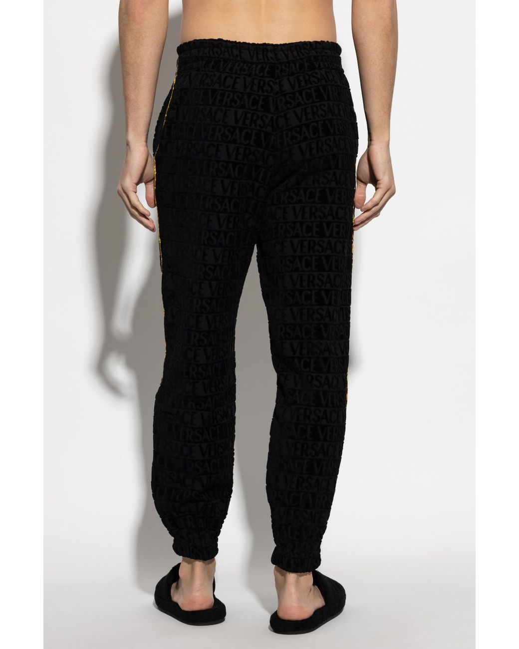 Versace Black Pants With Logo