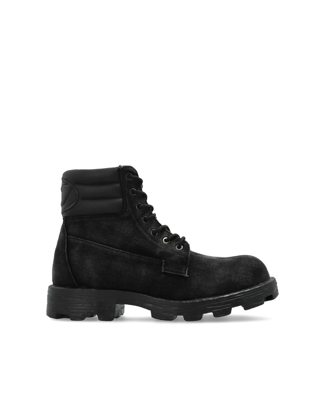 DIESEL Black Above-The-Ankle Shoes "D-Hammer Lace Up" for men